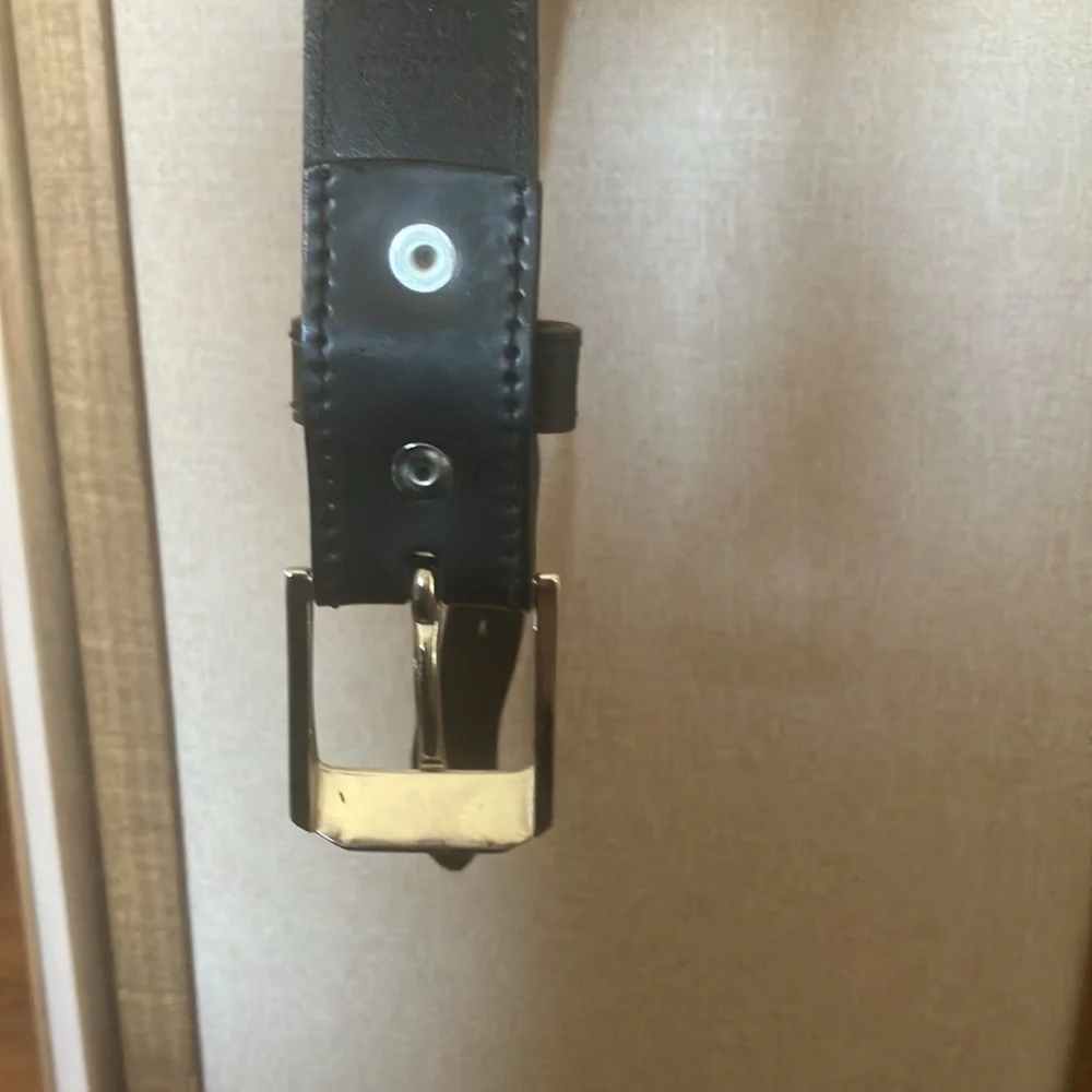 Men’s Black Belt with Silver Buckle 50/52